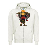 Oatmeal Heather Funko Pop Zipper Hoodie - artisFamous