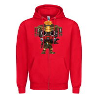 Red Funko Pop Zipper Hoodie - artisFamous