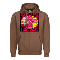 Chestnut Best Pigeons Playing Ping Pong Music Zipper Hoodie - artisFamous