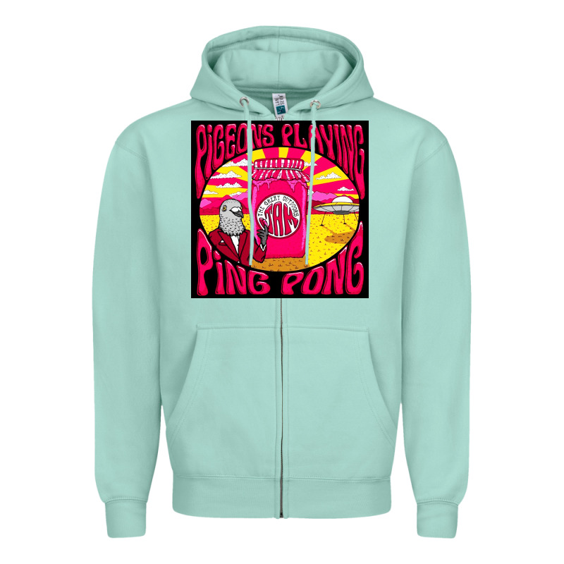 Best Pigeons Playing Ping Pong Music Zipper Hoodie by artisFamous | Teevron