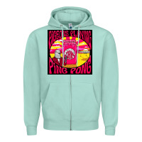 Seafoam Best Pigeons Playing Ping Pong Music Zipper Hoodie - artisFamous