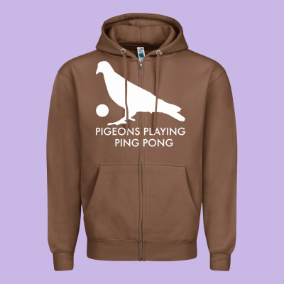 Best Pigeons Playing Ping Pong Music Zipper Hoodie Designed By Artisfamous