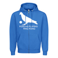 True Royal Best Pigeons Playing Ping Pong Music Zipper Hoodie - artisFamous