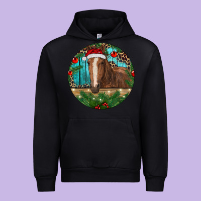 Brown Horse Christmas Urban Hoodie Designed By Ranaportraitstore