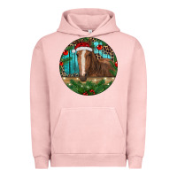 Pigment Salmon Brown Horse Christmas Urban Hoodie - RanaPortraitStore