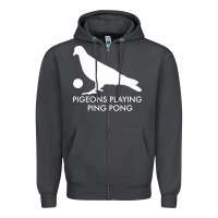 Smoke Best Pigeons Playing Ping Pong Music Zipper Hoodie - artisFamous