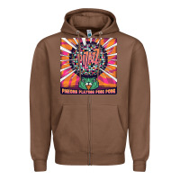 Chestnut Best Pigeons Playing Ping Pong Music Zipper Hoodie - artisFamous