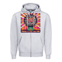 Heather Grey Best Pigeons Playing Ping Pong Music Zipper Hoodie - artisFamous