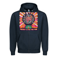 Navy Best Pigeons Playing Ping Pong Music Zipper Hoodie - artisFamous