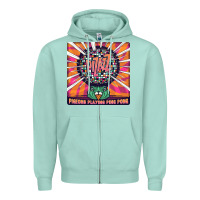 Seafoam Best Pigeons Playing Ping Pong Music Zipper Hoodie - artisFamous