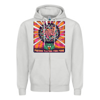 Dove Grey Best Pigeons Playing Ping Pong Music Zipper Hoodie - artisFamous