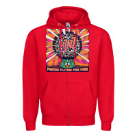 Red Best Pigeons Playing Ping Pong Music Zipper Hoodie - artisFamous