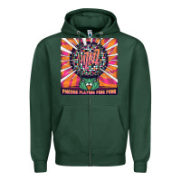 Sports Green Best Pigeons Playing Ping Pong Music Zipper Hoodie - artisFamous