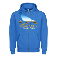 True Royal Best Pigeons Playing Ping Pong Music Zipper Hoodie - artisFamous