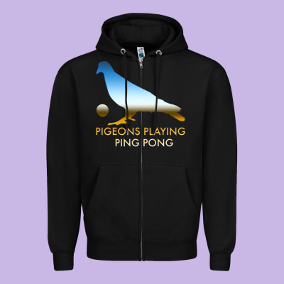Best Pigeons Playing Ping Pong Music Zipper Hoodie Designed By Artisfamous