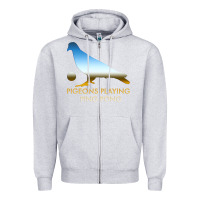 Heather Grey Best Pigeons Playing Ping Pong Music Zipper Hoodie - artisFamous