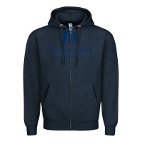 Navy George Fox College Design Zipper Hoodie - artisFamous