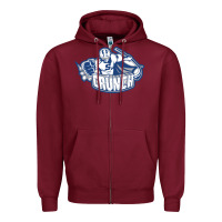 Burgundy The Crunch, Syracuse Zipper Hoodie - artisFamous