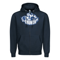 Navy The Crunch, Syracuse Zipper Hoodie - artisFamous