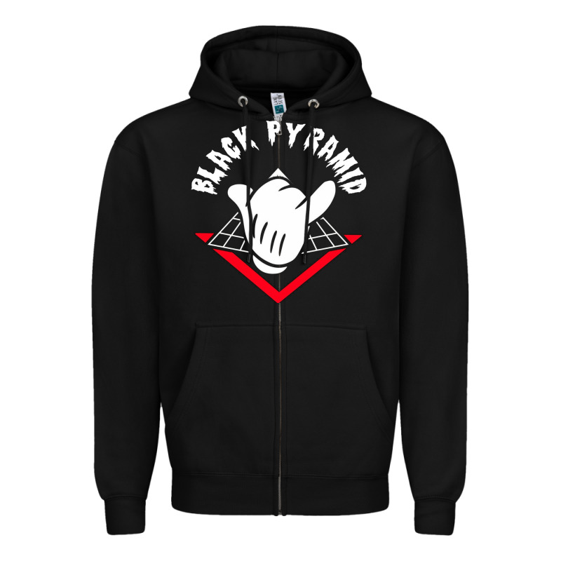 Black Pyramid Zipper Hoodie by artisFamous | Teevron