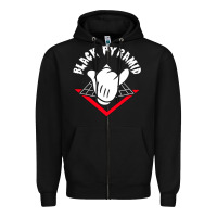 Black black pyramid Zipper Hoodie - artisFamous