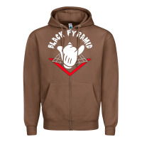 Chestnut black pyramid Zipper Hoodie - artisFamous