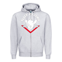 Heather Grey black pyramid Zipper Hoodie - artisFamous