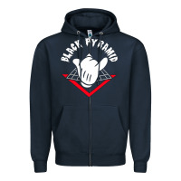 Navy black pyramid Zipper Hoodie - artisFamous
