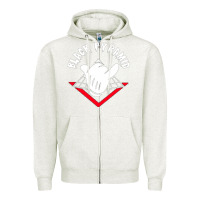 Oatmeal Heather black pyramid Zipper Hoodie - artisFamous