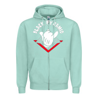 Seafoam black pyramid Zipper Hoodie - artisFamous