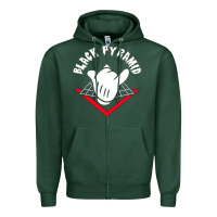 Sports Green black pyramid Zipper Hoodie - artisFamous