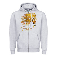 Heather Grey tina the tina turner musical Zipper Hoodie - artisFamous