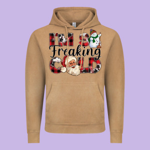 Im So Freaking Cold Vintage Hoodie Designed By Cowhidedigitalart