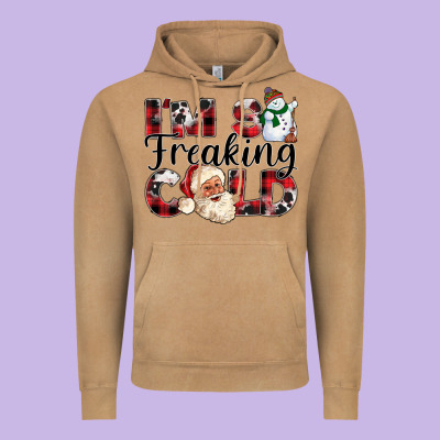 Im So Freaking Cold Vintage Hoodie Designed By Cowhidedigitalart
