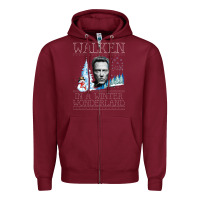 Burgundy christopher walken Zipper Hoodie - artisFamous