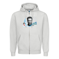 Dove Grey christopher walken Zipper Hoodie - artisFamous