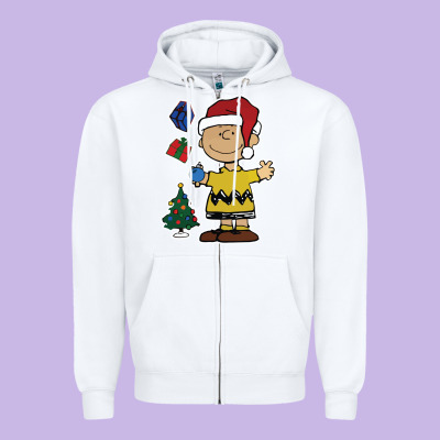 Charlie Brown Christmas Gifts Zipper Hoodie Designed By Artisfamous