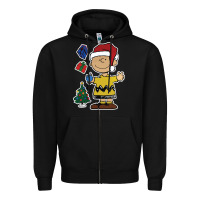 Black charlie brown christmas gifts Zipper Hoodie - artisFamous
