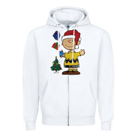 White charlie brown christmas gifts Zipper Hoodie - artisFamous