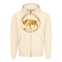 Sandshell Buffalo Gold Native American - Bison Zipper Hoodie - artisFamous
