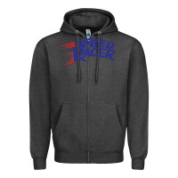 Charcoal Heather blue speed racer 80s   speed racer Zipper Hoodie - artisFamous