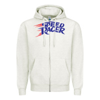 Oatmeal Heather blue speed racer 80s   speed racer Zipper Hoodie - artisFamous
