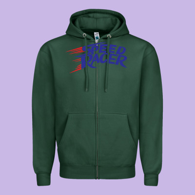Blue Speed Racer 80s   Speed Racer Zipper Hoodie Designed By Artisfamous