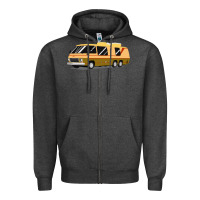 Charcoal Heather 1970s gmc motorhome gmc motorhome Zipper Hoodie - artisFamous