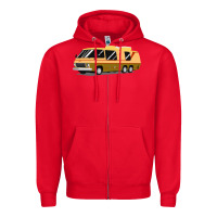 Red 1970s gmc motorhome gmc motorhome Zipper Hoodie - artisFamous