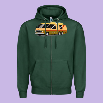1970s Gmc Motorhome Gmc Motorhome Zipper Hoodie Designed By Artisfamous