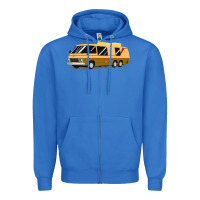 True Royal 1970s gmc motorhome gmc motorhome Zipper Hoodie - artisFamous
