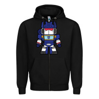 Black soundwave transformers chibi Zipper Hoodie - artisFamous