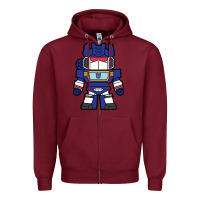Burgundy soundwave transformers chibi Zipper Hoodie - artisFamous