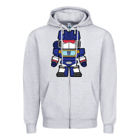 Heather Grey soundwave transformers chibi Zipper Hoodie - artisFamous